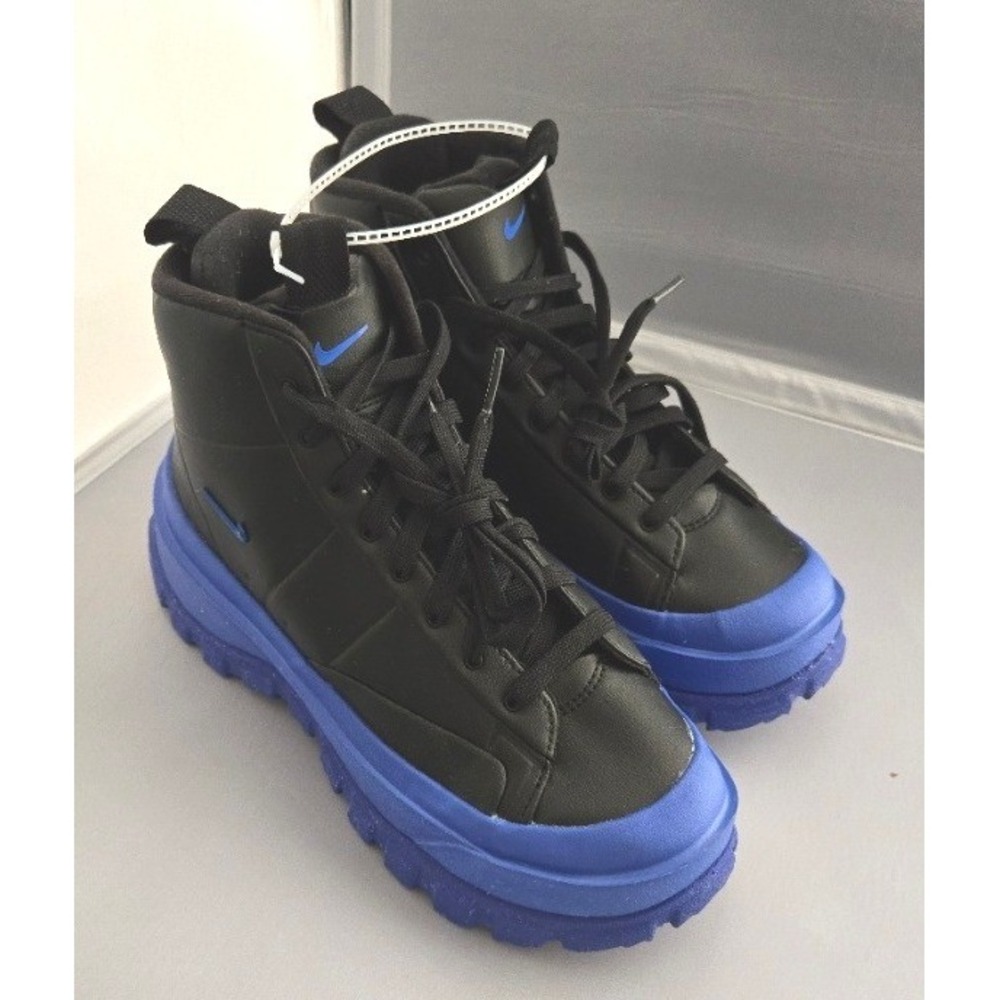Nike Women's‎ Court Legacy Lift Boot "Black Royal Blue" FQ9065-001 - Size 7